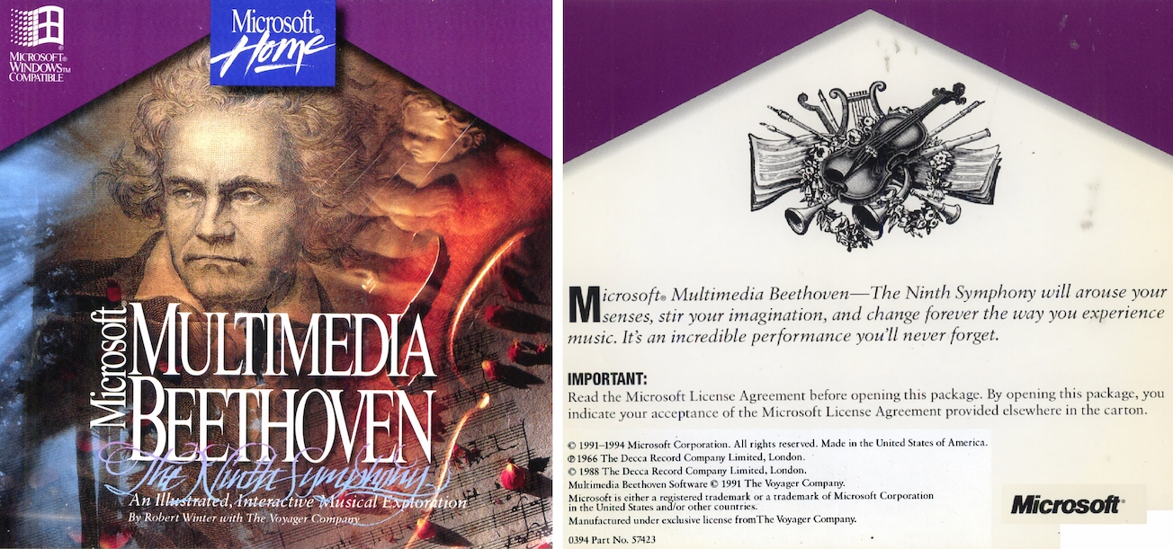 Microsoft Multimedia Beethoven: The Ninth Symphony Cover Art (1995)